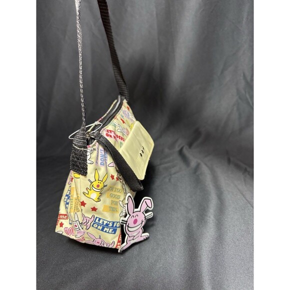 Vintage Y2K Jim Benton "It's Happy Bunny" Printed Shoulder Bag - Sassy Quotes - Picture 3 of 12